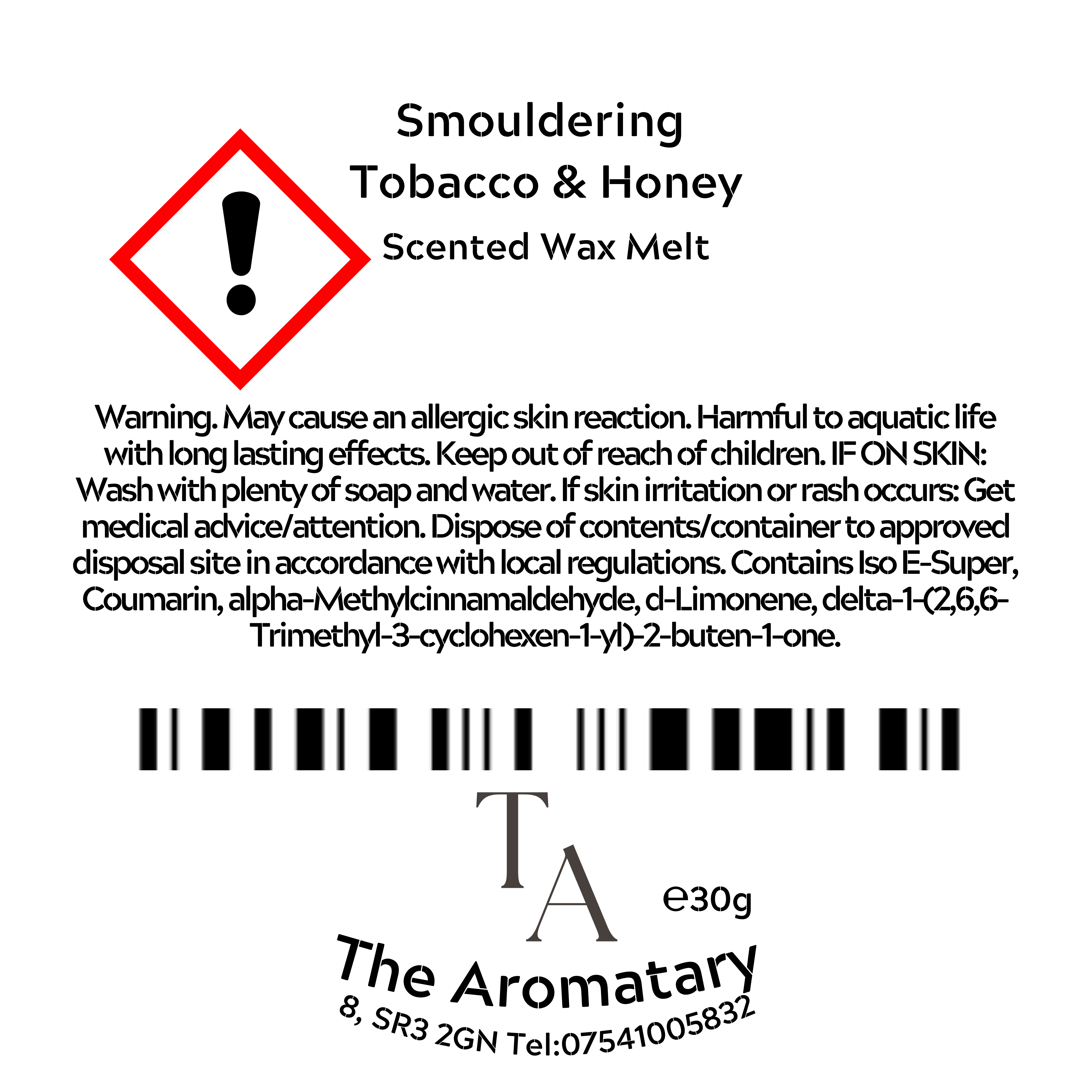 Smouldering Tobacco & Honey Wax Melt